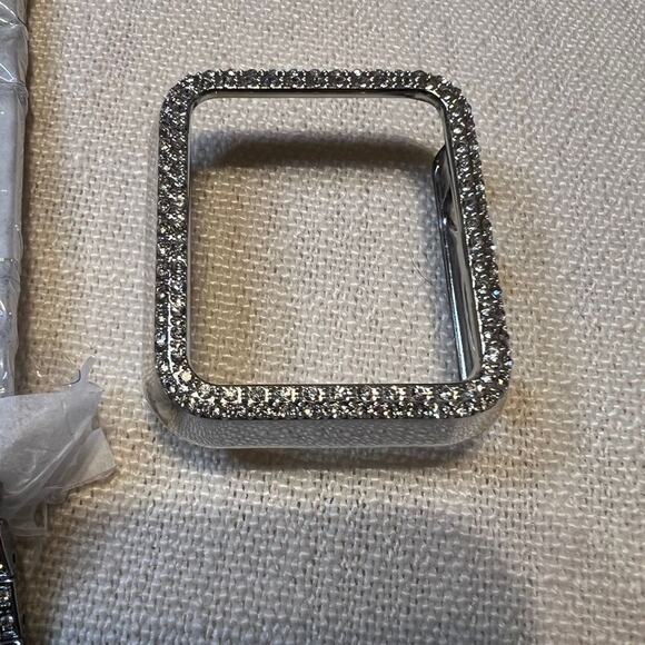 Watchband Silver with Rhinestones Apple watch compatible and frame NEW! - Picture 5 of 6